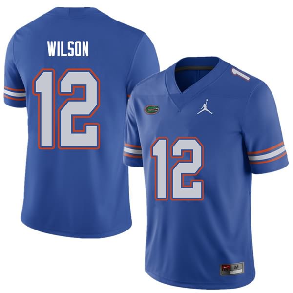 Men's NCAA Florida Gators Quincy Wilson #12 Stitched Authentic Jordan Brand Royal College Football Jersey FJV2465TW